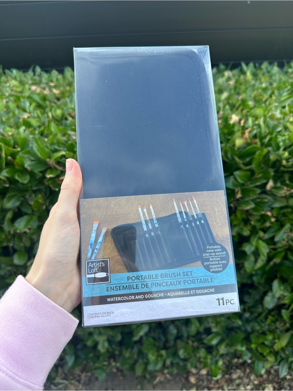 NEW Artist's Loft Portable Brush Set for Watercolor and Gouache w/ Case & Stand
